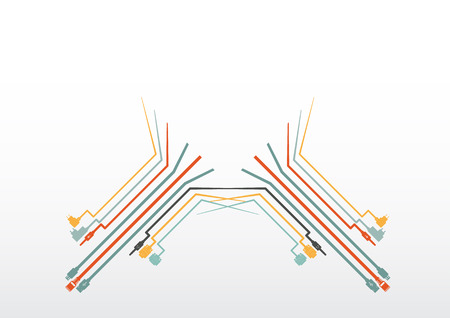 Plug Wire Cable Computer  vector illustrationのイラスト素材