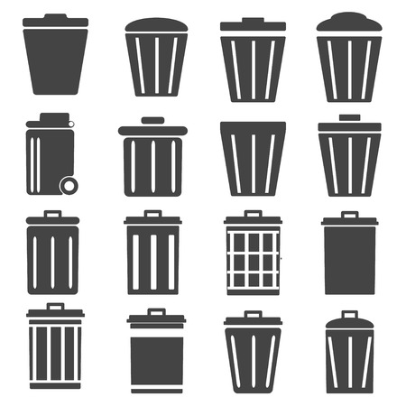 trashcan vector iconのイラスト素材