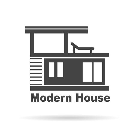 Modern House . House Real Estate  designのイラスト素材