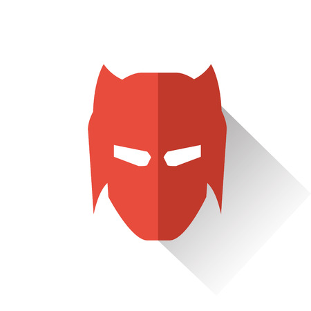 super hero mask icon colorful vector illustration , flat style , Long Shadowのイラスト素材