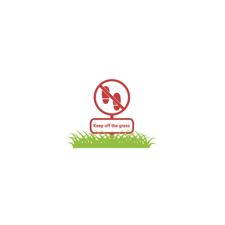 grass icon , keep off the grassのイラスト素材