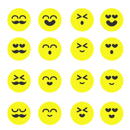 Emoji icons , Emoticon Vector style smileのイラスト素材