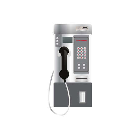 Public phone vector on whiteのイラスト素材