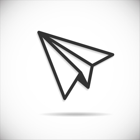 Airplane Paper sign , icon paper plane vector illustrationのイラスト素材