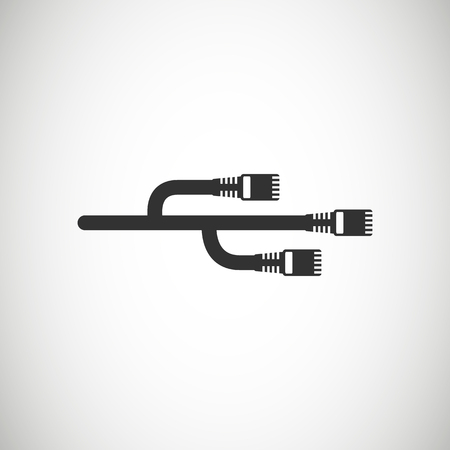 LAN Wire Cable Computer Iconのイラスト素材