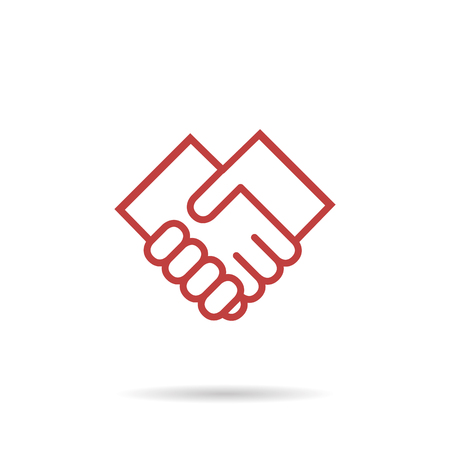 Heart red icon line vector, love symbol. Valentine's Day illustration.のイラスト素材