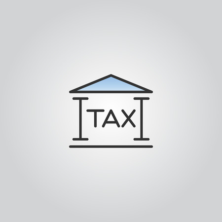 Tax house icon silhouette vectorのイラスト素材