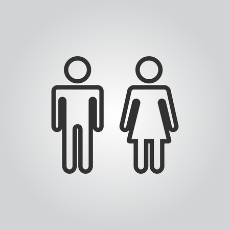man and woman icon isolated vector illustrationのイラスト素材