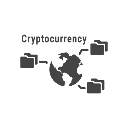 Cryptocurrency icon vectorのイラスト素材