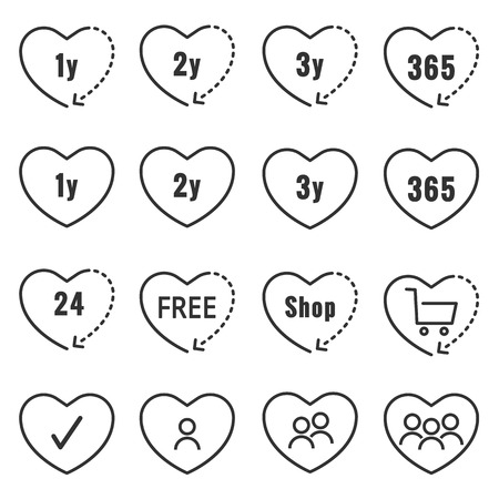 Heart icon vectorのイラスト素材