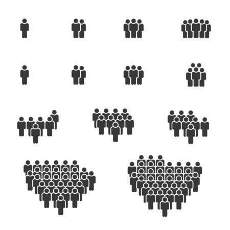 People Icons, Person work group Team Vectorのイラスト素材