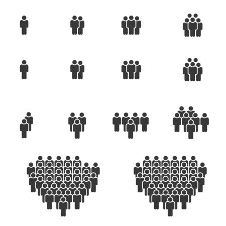 People Icons, Person work group Team Vectorのイラスト素材