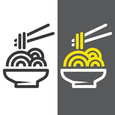 noodle icon vector illustrationのイラスト素材