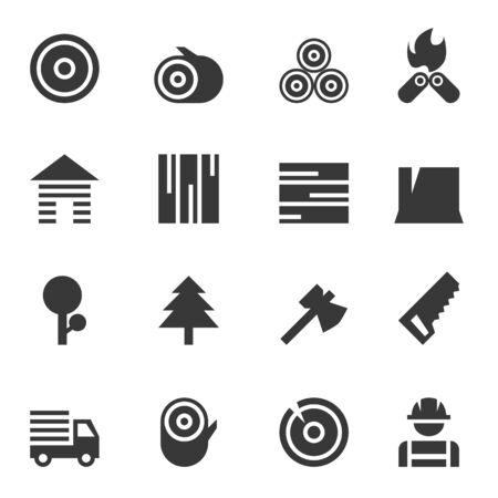 Wood Icons vector illustration.のイラスト素材