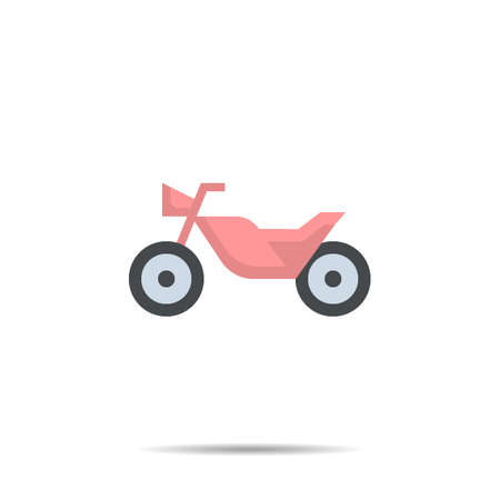 Motorcycle  icon line  vector flat style illustrationのイラスト素材