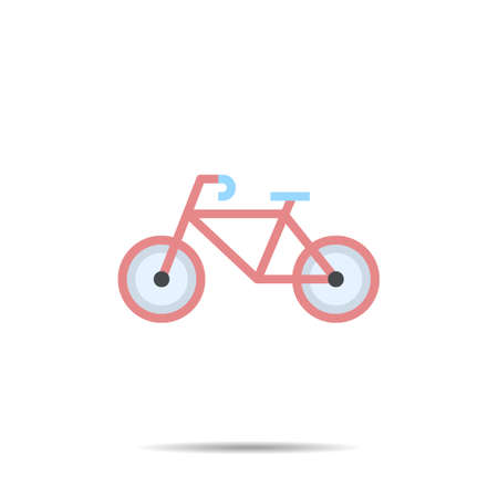 BikeÂ icon line flat style vector illustrationのイラスト素材