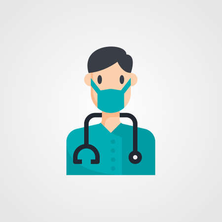 doctor icon avatar vector illustrationのイラスト素材
