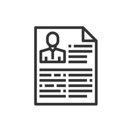 People Resume Icon Vector Illustration .の写真素材