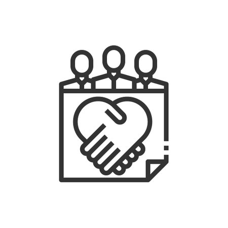 Hand Shake Teamwork Icon Vector Illustration .の写真素材