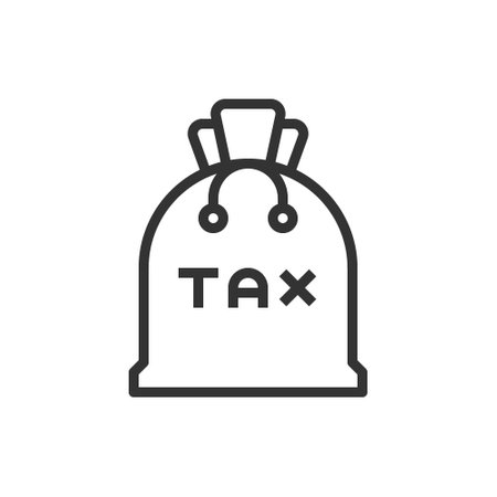 Bag tax icon vector illustration .のイラスト素材