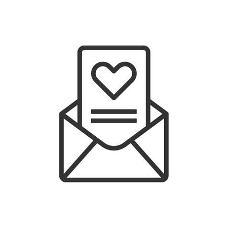 Heart Love Letter Love Icon Or Logo Vector Illustrationのイラスト素材