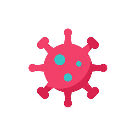 Corona Virus Flat Icon Vector Illustrationのイラスト素材