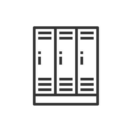 Lockers Line Icon Vector Illustrationのイラスト素材