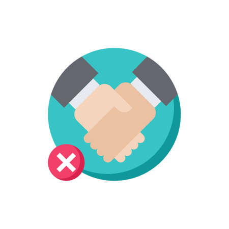 No Handshake Icon vector illustrationのイラスト素材