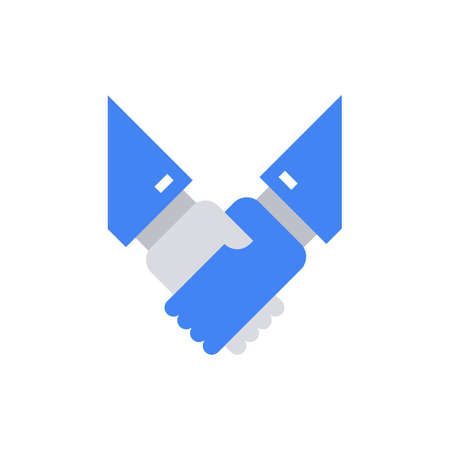 Hand Shake Icon Vector Illustration .のイラスト素材