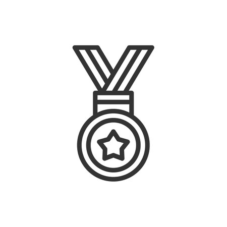 Medal icon line vector .のイラスト素材