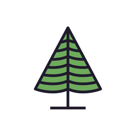 Tree  Icons Line Vector , ecology, nature, plantのイラスト素材