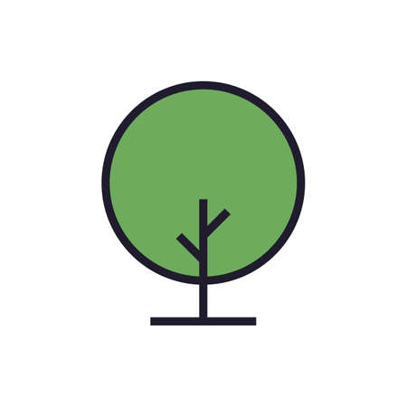 Tree  Icons Line Vector , ecology, nature, plantのイラスト素材