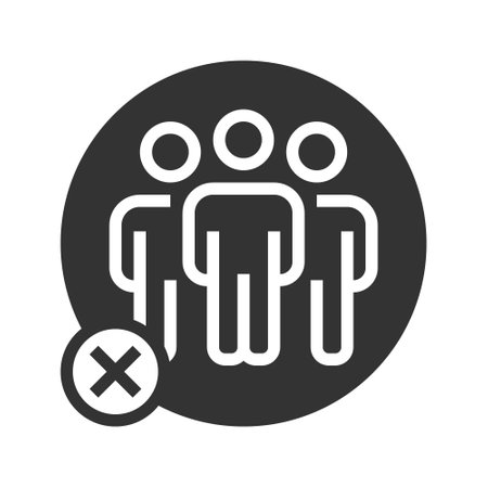 Avoid Crowd People Icon vector illustrationのイラスト素材