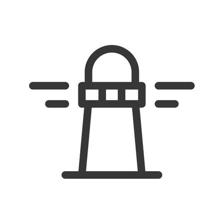 lighthouse vector line icon .のイラスト素材