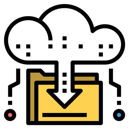 FILE DOWNLOAD ICON VECTOR .のイラスト素材