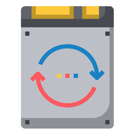 BACKUP FLAT ICON VRCTOR .のイラスト素材