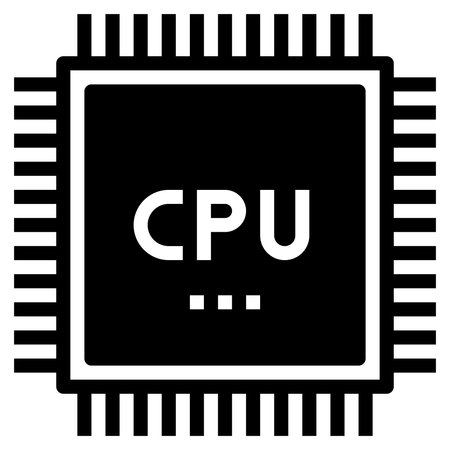 CPU  ICON VECTOR ILLUSTRATION .