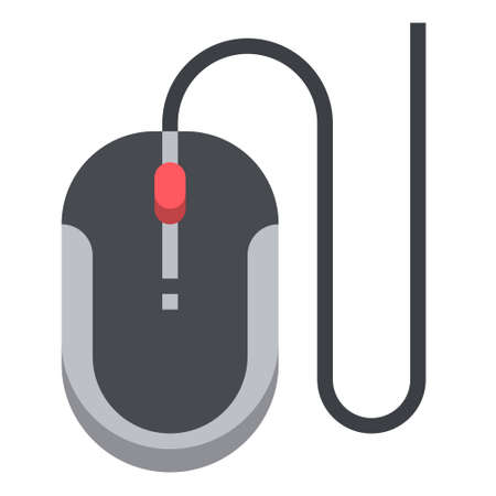 MOUSE FLAT ICON VECTOR .のイラスト素材
