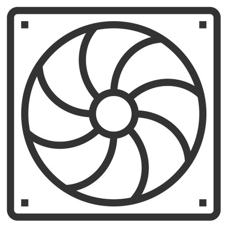 FAN COMPUTER LINE ICON VECTOR .の写真素材