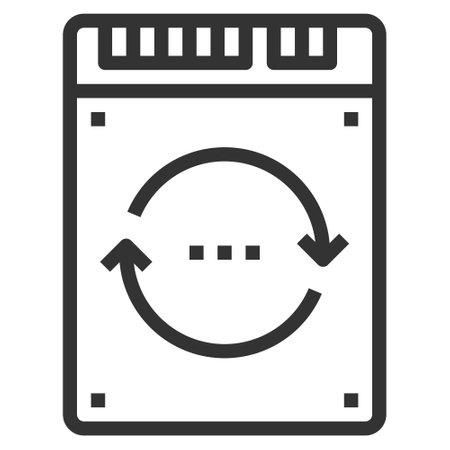 BACKUP LINE ICON VECTOR .の写真素材