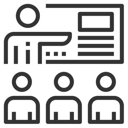 CLASS ROOM LINE ICONのイラスト素材