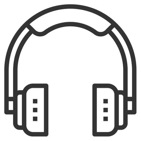 HEADPHONE LINE ICONのイラスト素材