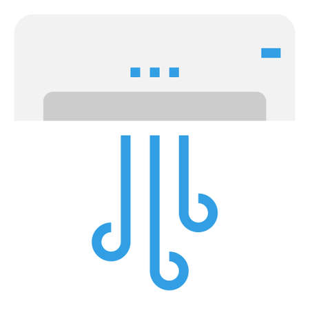 air conditioning  flat icon vector illustrationのイラスト素材