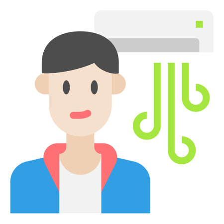 thermal comfort flat icon vector illustrationのイラスト素材