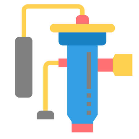 expansion valve flat icon vector illustrationのイラスト素材