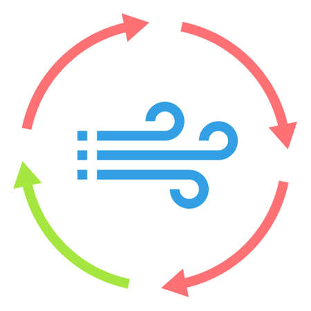 circulating air  flat icon vector illustrationのイラスト素材