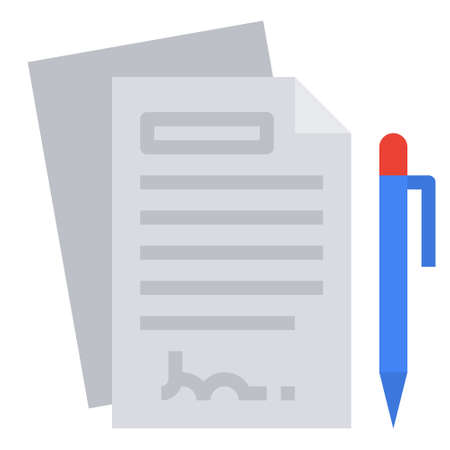 Contract Icon Vector Illustration .のイラスト素材