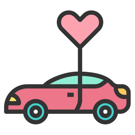 Heart Car Love Iconのイラスト素材