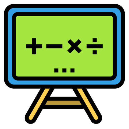 Education Study Online Icon Vector , Blackboardのイラスト素材