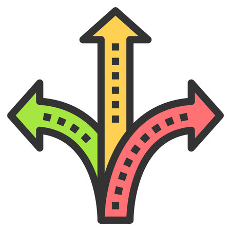 CROSSROAD Icon Vector Business Symbol